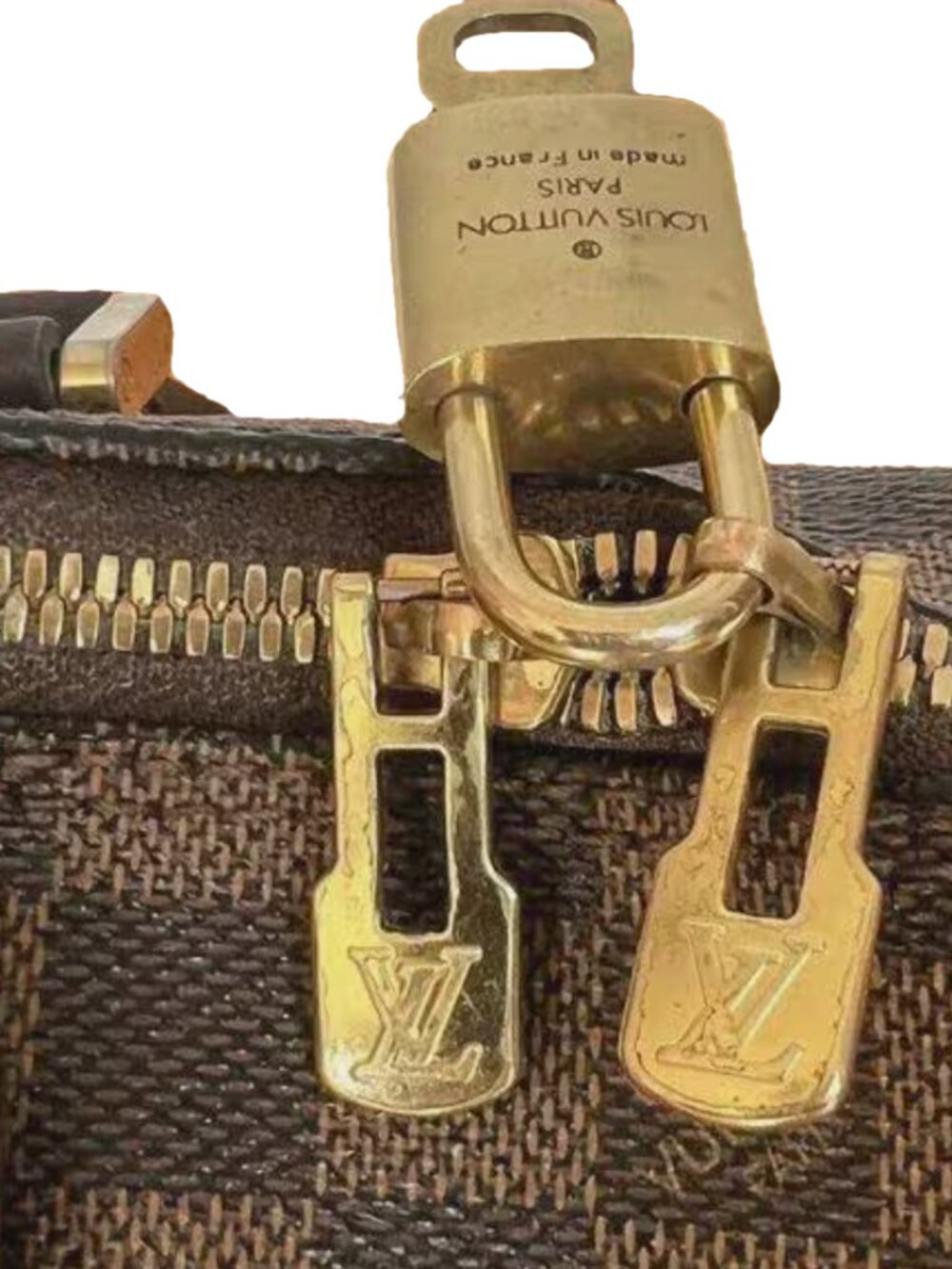 Louis Vuitton Damier Ebene Alma PM Handbag - Authentic Bag & Padlock & Dustbag - Picture 12 of 13